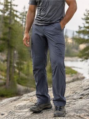 L.L. Bean Cresta Hiking Pants Mens Grey Blue Lightweight Outdoor